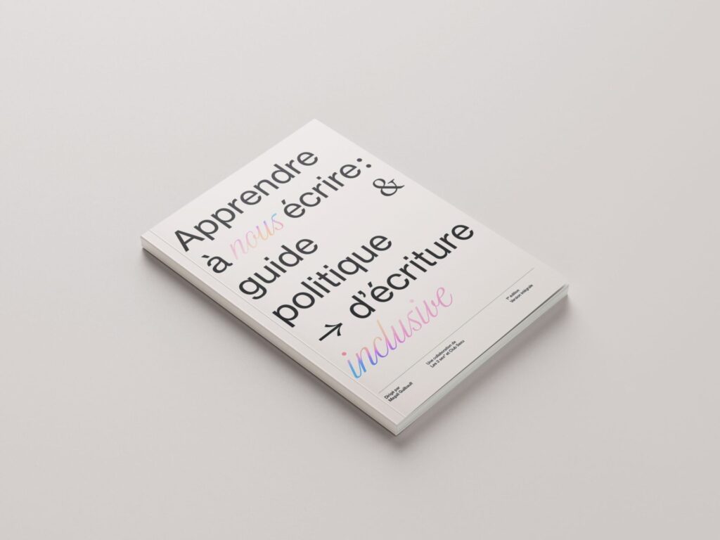 Apprendre à nous écrire